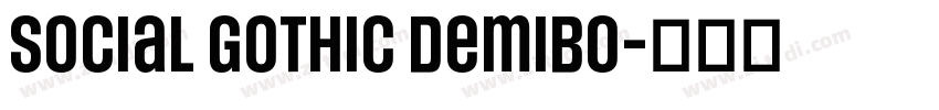 Social Gothic DemiBo字体转换